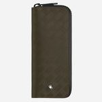The Extreme 3.0 Khaki Leather 2-Pen Pouch with Zip by Montblanc.