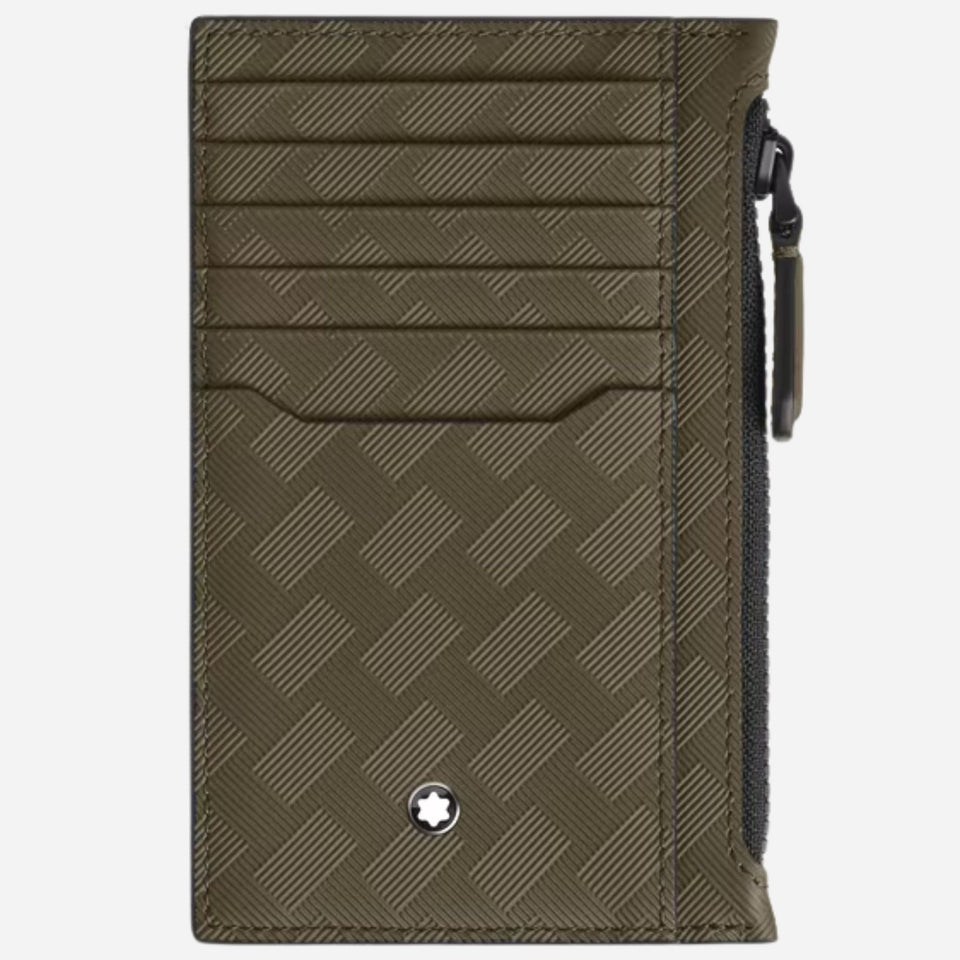 The Montblanc Extreme 3.0 Khaki Leather 8CC Card Holder with Zip by Montblanc.