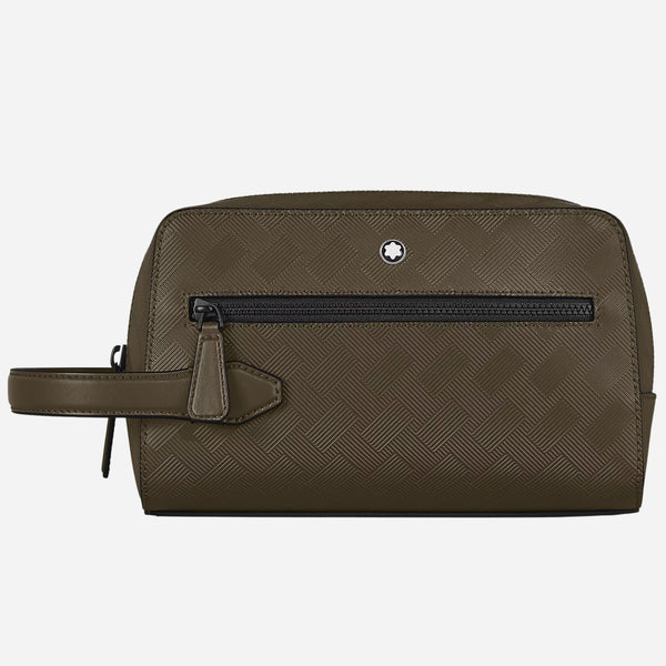 The Montblanc Extreme 3.0 Khaki Leather Clutch Wash Bag by Montblanc.