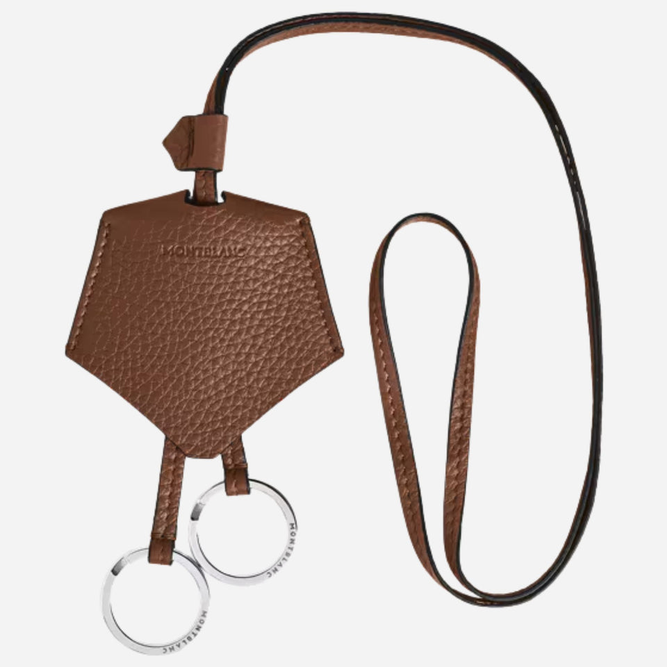 The Montblanc Grained Fauve Leather Key Holder with Carry Loop by Montblanc.