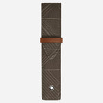 The Khaki 4810 Jacquard and Fauve Saffiano Leather Envelope 1-Pen Pouch by Montblanc.