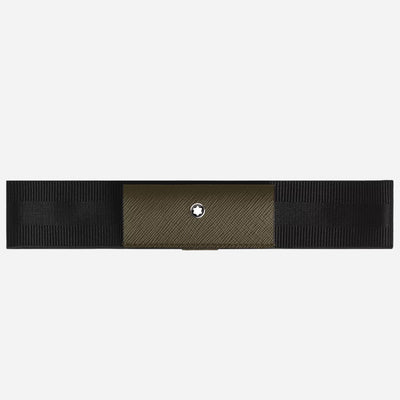 The Khaki Sartorial Leather 1-Pen Loop with Elastic Strap by Montblanc.