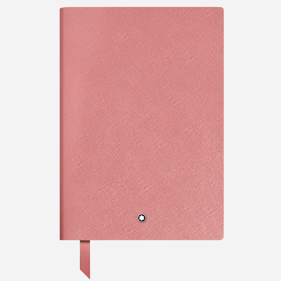 The Fine Stationery Medium Blush Pink Sartorial Leather Notebook with Lined Pages by Montblanc.