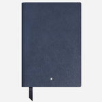 The Fine Stationery Medium Ink Blue Sartorial Leather Notebook with Lined Pages by Montblanc.