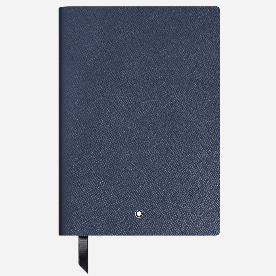 The Fine Stationery Medium Ink Blue Sartorial Leather Notebook with Lined Pages by Montblanc.