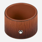 The Montblanc Medium Round Fauve Corteccia Sfumato Leather Desk Tray by Montblanc.
