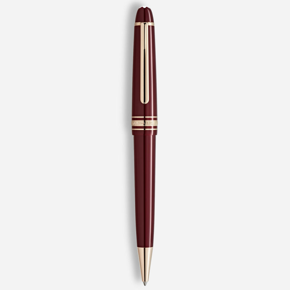 The Meisterstück Burgundy Red Midsize Ballpoint Pen by Montblanc.