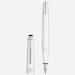 The Meisterstück Classique White Fountain Pen F by Montblanc.
