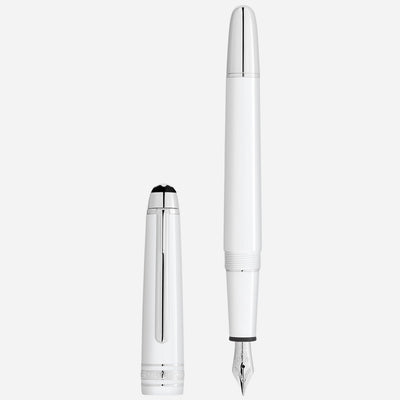 The Meisterstück Classique White Fountain Pen F by Montblanc.