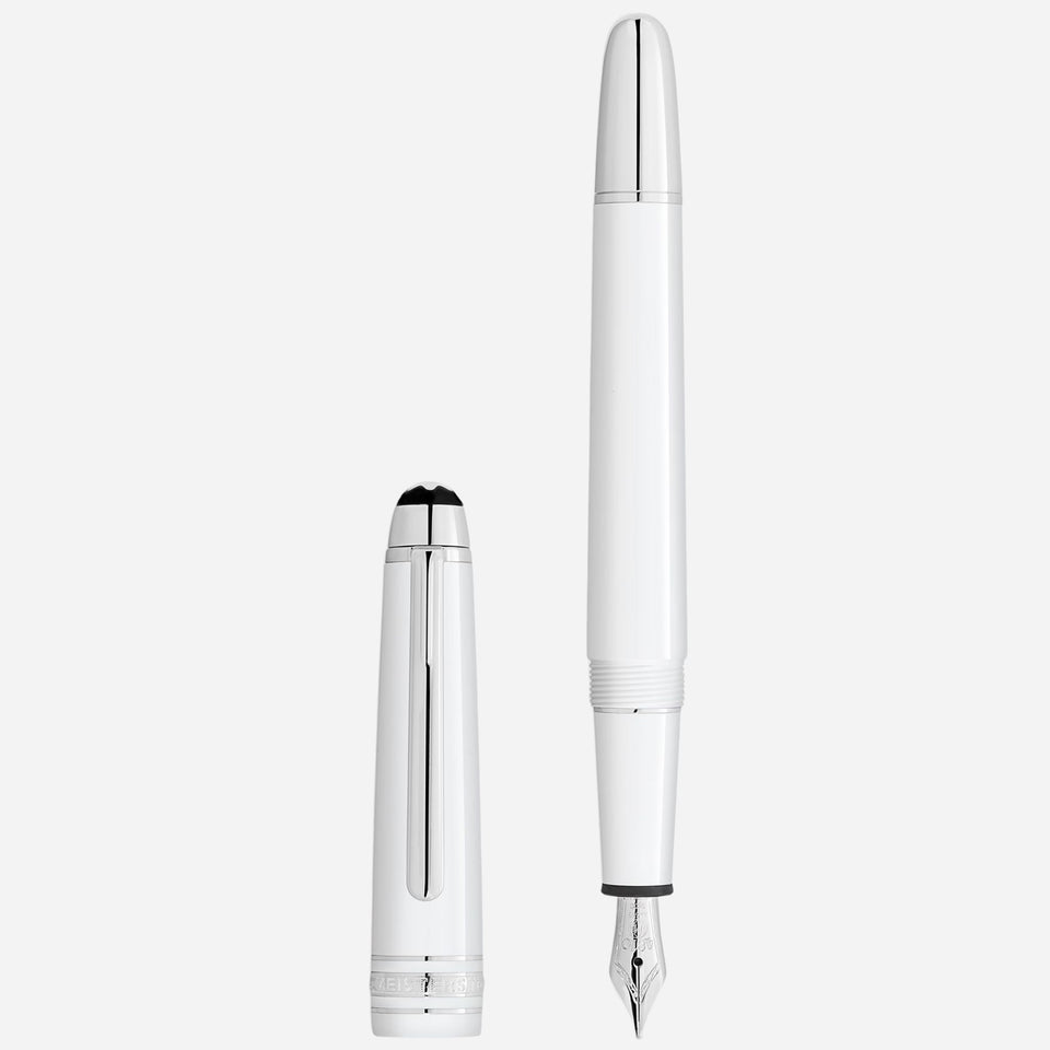 The Meisterstück Classique White Fountain Pen F by Montblanc.