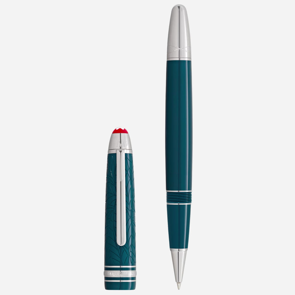 The Meisterstück LeGrand Teal Romeo & Juliet Rollerball Pen by Montblanc.