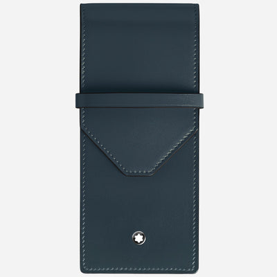 The Meisterstück Velvet Blue Envelope 3-Pen Pouch by Montblanc.