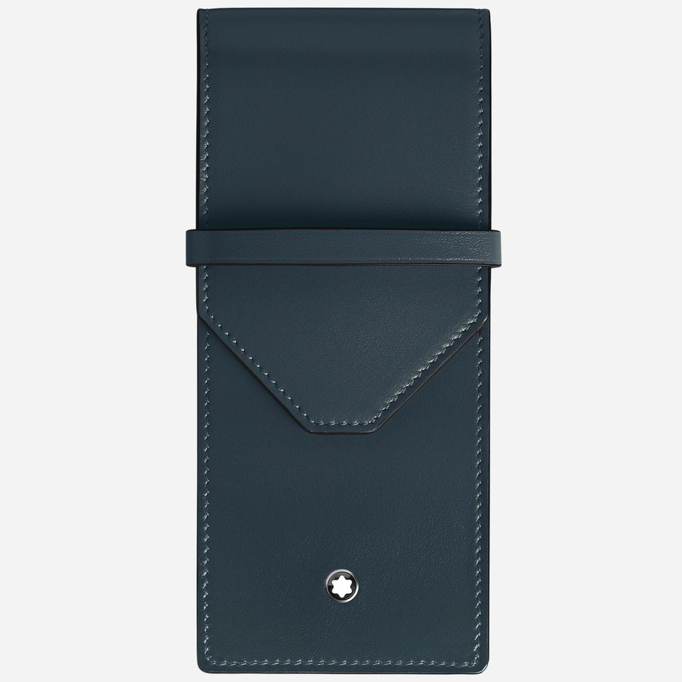 The Meisterstück Velvet Blue Envelope 3-Pen Pouch by Montblanc.