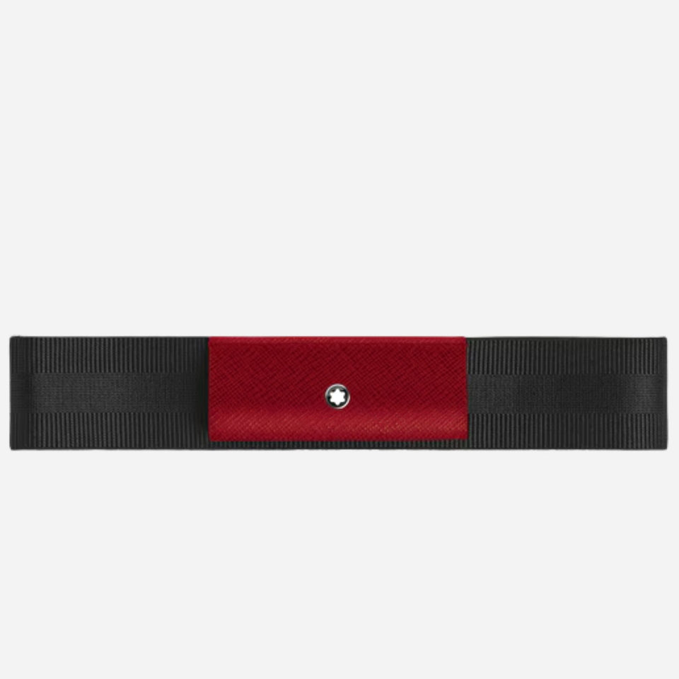 The Red Sartorial Leather 1-Pen Loop with Elastic Strap by Montblanc.