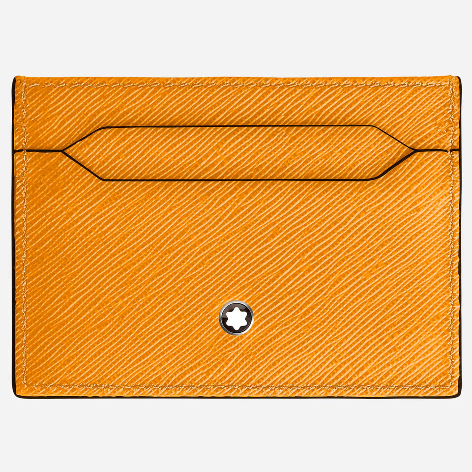 The Saffron Sartorial Leather 5CC Card Holder by Montblanc.