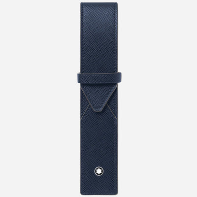The Sartorial Ink Blue Leather One Pen Pouch by Montblanc.