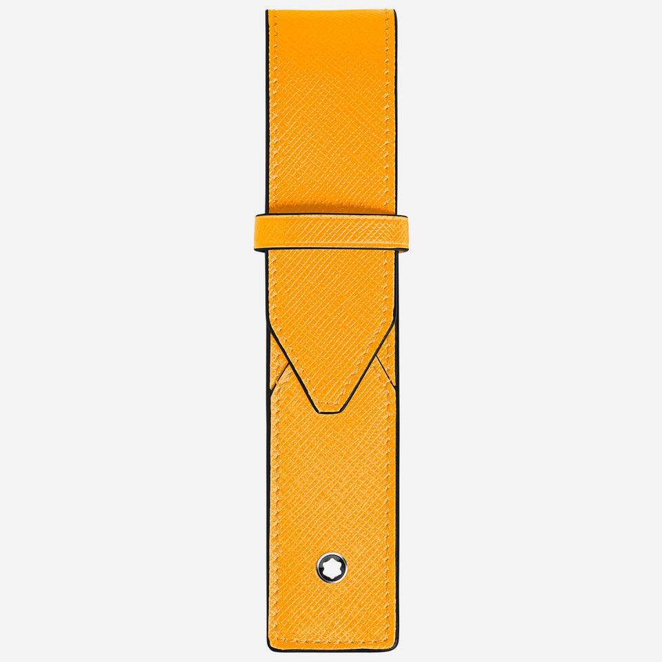 The Sartorial Saffron Leather Envelope 1-Pen Pouch by Montblanc.