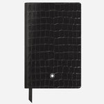 The Small Black Croco-Embossed Leather Notebook with Lined Pages by Montblanc.