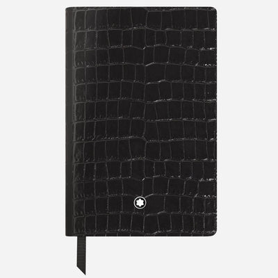 The Small Black Croco-Embossed Leather Notebook with Lined Pages by Montblanc.