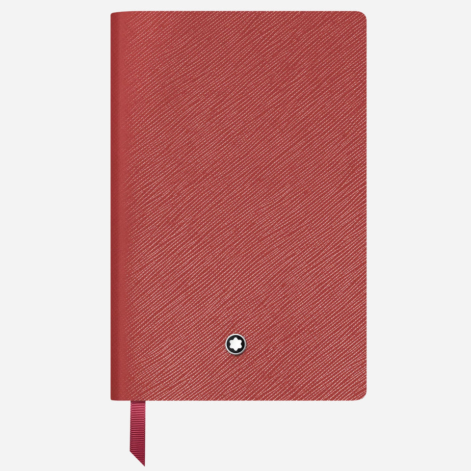 The Fine Stationery Small Brick Red Sartorial Leather Notebook with Lined Pages by Montblanc.