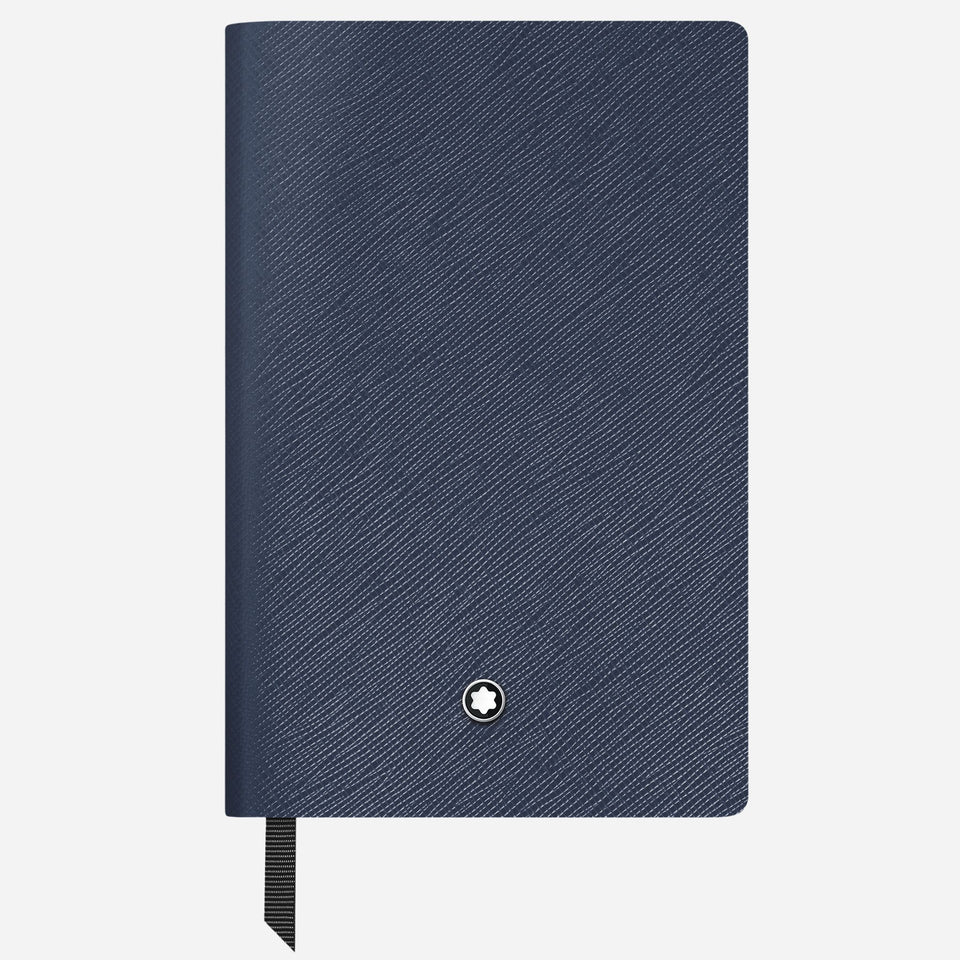 The Fine Stationery Small Ink Blue Sartorial Leather Notebook with Blank Pages by Montblanc.
