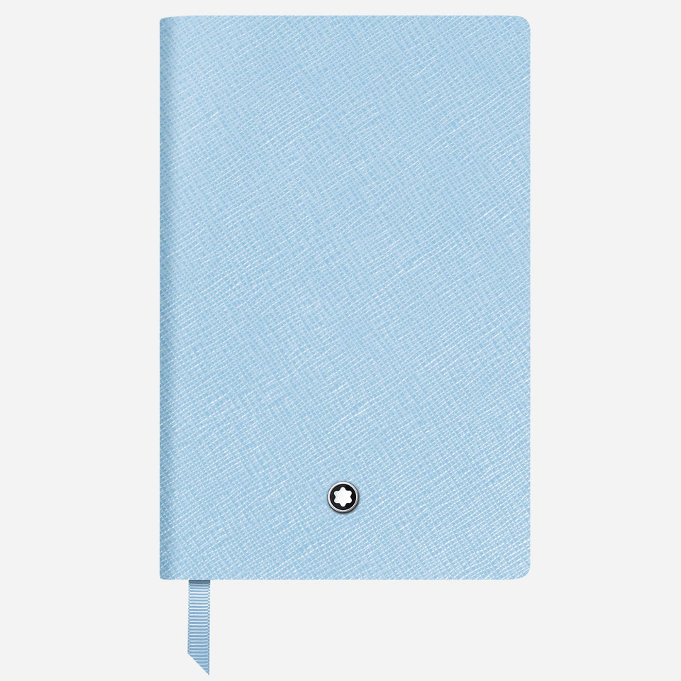 The Fine Stationery Small Pale Blue Sartorial Leather Notebook with Lined Pages by Montblanc.