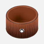 The Montblanc Small Round Fauve Corteccia Sfumato Leather Desk Tray by Montblanc.