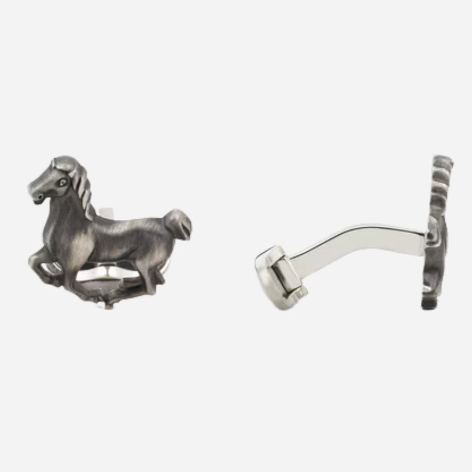 The The Legend of Zodiacs Silver The Horse Cufflinks by Montblanc.