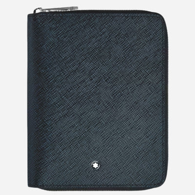 The Tweed Blue Sartorial Leather 5-Pen Pouch with Zip by Montblanc.