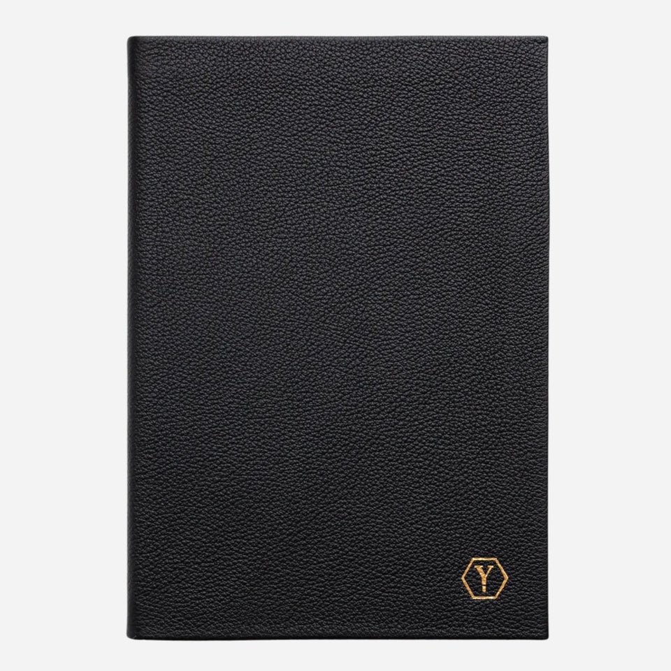 Yard-O-Led Sampson A5 Luxury Black Leather Notebook