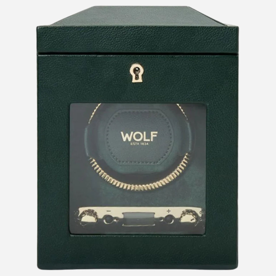 The British Racing Green Single Watch Winder by WOLF.