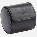 Side view of the British Racing Soft Black Leather Single Watch Roll.