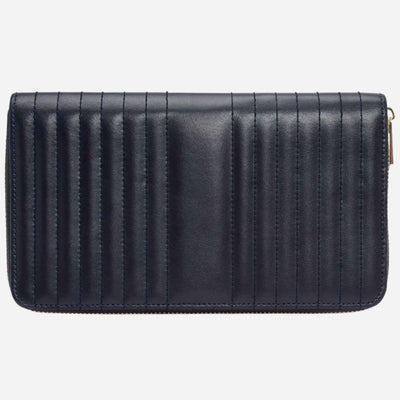 The Maria Smooth Navy Leather Jewellery Portfolio by WOLF.