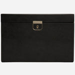 The Palermo Black Anthracite Leather Large Jewellery Box by WOLF.