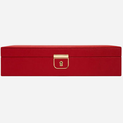 The Palermo Medium Red Leather Jewellery Box by WOLF.