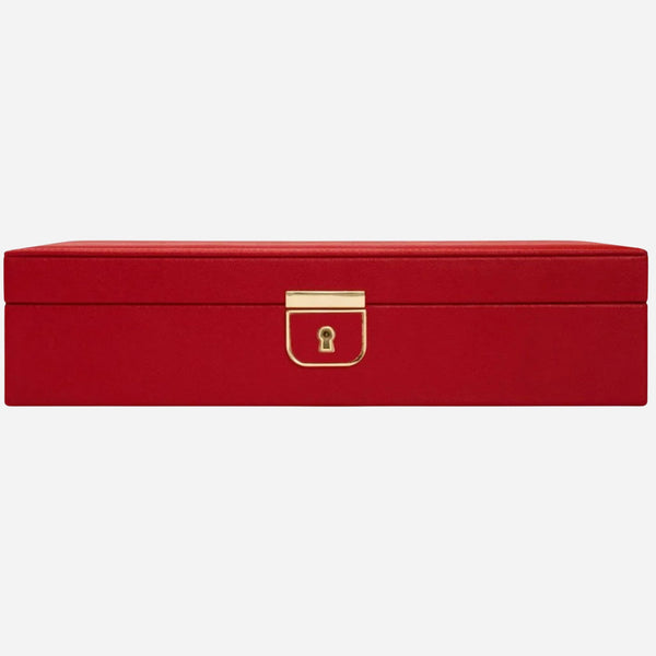 The Palermo Medium Red Leather Jewellery Box by WOLF.