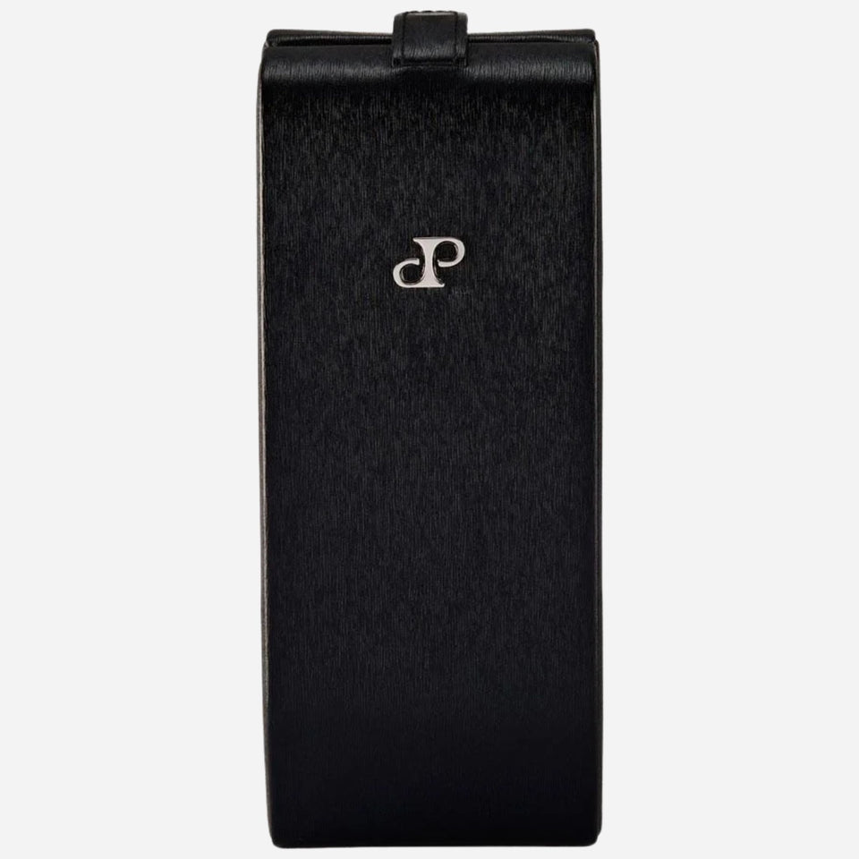 The Philipp Black Faux Leather Flip Watch Stand by WOLF.