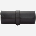 The Roadster Black and Ebony Macassar Triple Watch Roll by WOLF.
