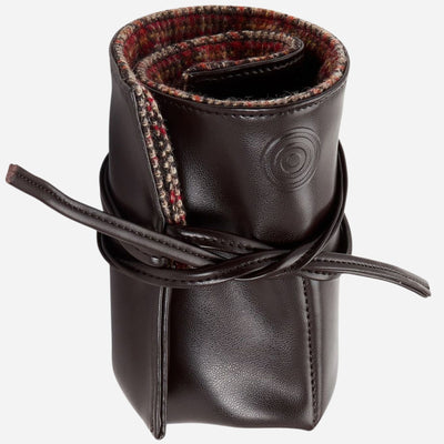 The WM Brown Faux Leather and Tweed Watch Roll Out with 6 Wraps by WOLF.
