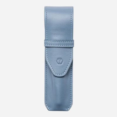 The Sky Blue Leather Pen Sleeve by Yard-O-Led.