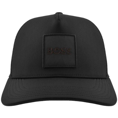 The BOSS logo has been placed on the front of the Elliot PL Black Cap with Mesh Back and Patch Logo for authenticity.