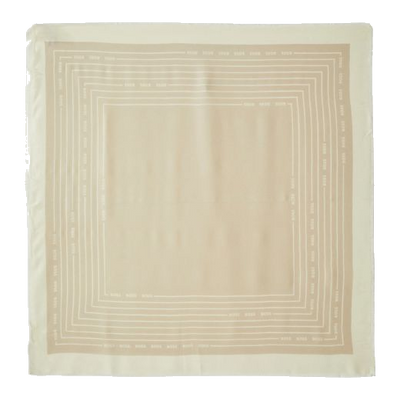 The Laik 120 x 120 Beige Scarf with BOSS Logo by BOSS.