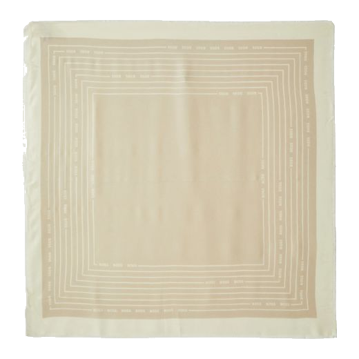 The Laik 120 x 120 Beige Scarf with BOSS Logo by BOSS.