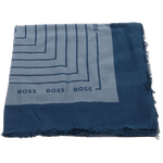 Laik 120 x 120 Blue Scarf with BOSS Logo