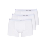 3-Pack White Boxer Briefs with Logo Waistband
