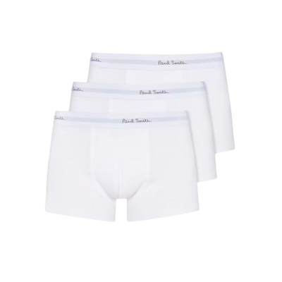 3-Pack White Boxer Briefs with Logo Waistband