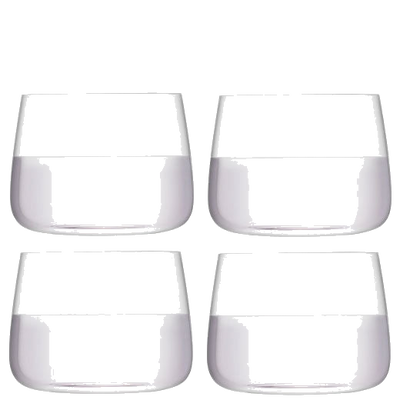 lsa standard metropolitan stemless set of 4 glasses