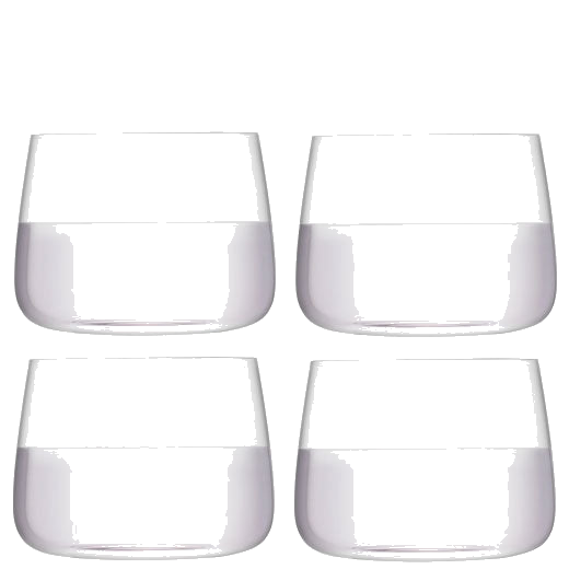 lsa standard metropolitan stemless set of 4 glasses