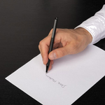 hugo boss cloud black ballpoint pen lifestyle