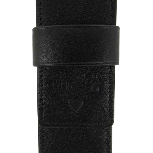 This Montblanc leather pen case has been embossed with a name and initials.